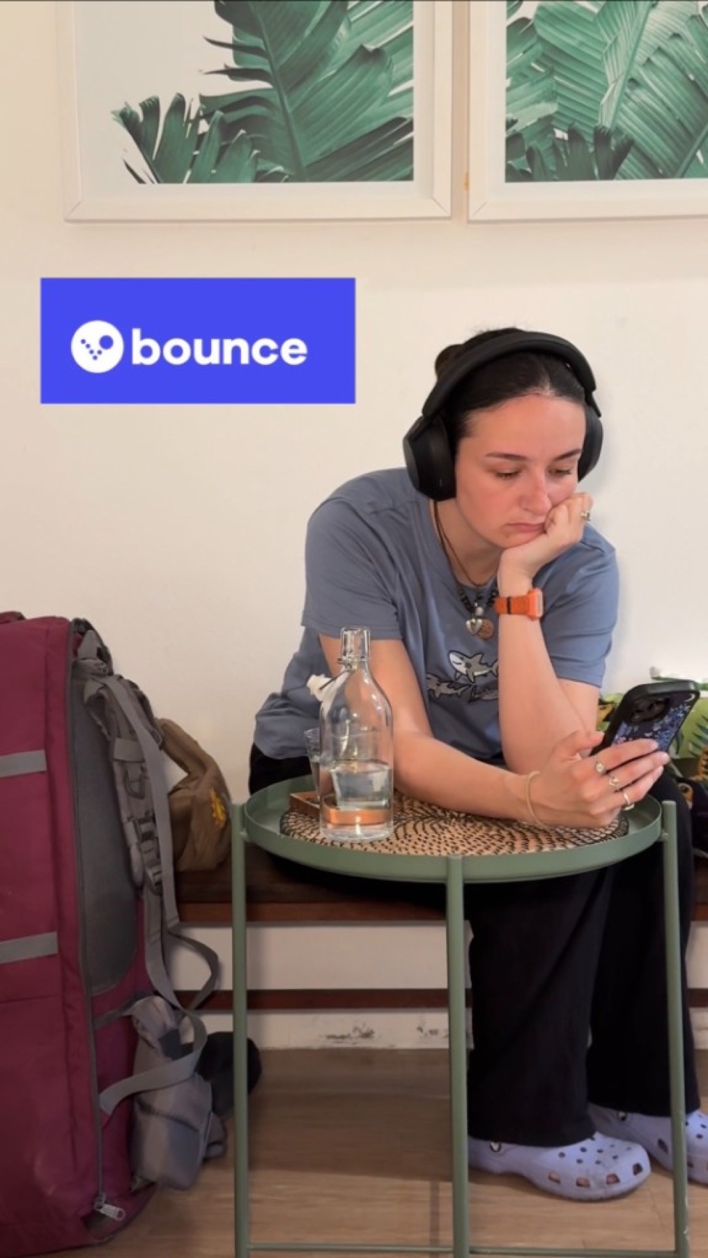 UGC for Bounce luggage storage app: travel setting